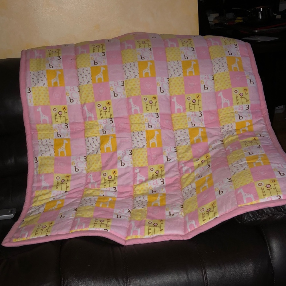 Baby Girl Giraffe Blanket